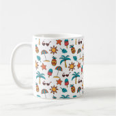 Summer Seamless Muster Hintergrund Kaffeetasse (Links)