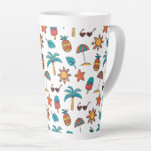 Summer Seamless Muster Hintergrund Milchtasse (Rechte Ecke)