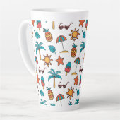Summer Seamless Muster Hintergrund Milchtasse (Linke Ecke)