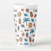 Summer Seamless Muster Hintergrund Milchtasse (Vorderseite)