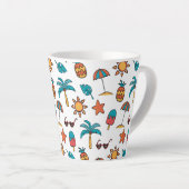 Summer Seamless Muster Hintergrund Milchtasse (Rechte Ecke)
