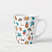 Summer Seamless Muster Hintergrund Milchtasse (Rechts)