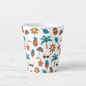 Summer Seamless Muster Hintergrund Milchtasse (Vorderseite)
