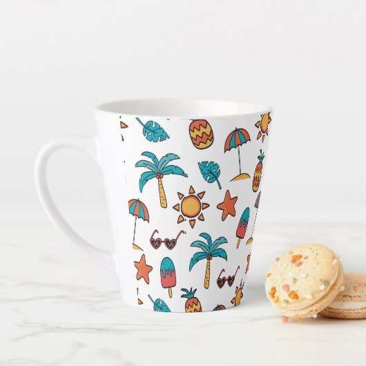 Summer Seamless Muster Hintergrund Milchtasse (Beispiel)