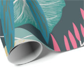 Summer seamless pattern with colorful tropical lea geschenkpapier (Rolleneckpunkt)