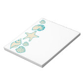 Summer Seashell Beach Notepad Geschenk Notizblock (Rotiert)