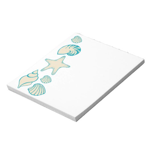 Summer Seashell Beach Notepad Geschenk Notizblock (Rotiert)