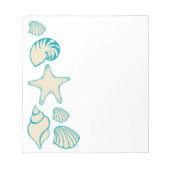 Summer Seashell Beach Notepad Geschenk Notizblock (Vorderseite)