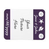 Summer Seashells im Lila Rett-the-Date-Magnet Magnet (Horizontal)
