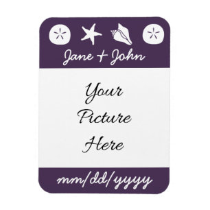Summer Seashells im Lila Rett-the-Date-Magnet Magnet