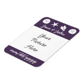 Summer Seashells im Lila Rett-the-Date-Magnet Magnet (Linke Seite)