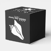 Summer Seashells in Black Gevor Box Geschenkschachtel (Rückseite)