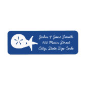 Summer Seashells in Blue Return Address Label (Vorne)