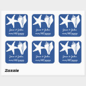 Summer Seashells in Blue Sticker (Blatt)