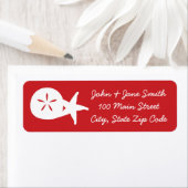 Summer Seashells in Cherry Rücksendeadresse Label (Insitu)