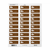 Summer Seashells in Chocolate Return Address Label (Vorne)