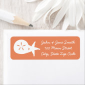 Summer Seashells in Coral Return Address Label (Insitu)