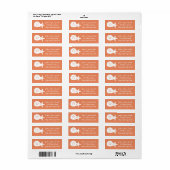 Summer Seashells in Coral Return Address Label (Vorne)