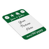 Summer Seashells in Green Rett-the-Date Magnet (Rechte Seite)
