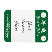 Summer Seashells in Green Rett-the-Date Magnet (Horizontal)