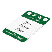 Summer Seashells in Green Rett-the-Date Magnet (Linke Seite)