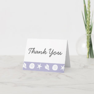Summer Seashells in Lavender Danke-Card Dankeskarte