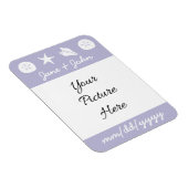 Summer Seashells in Lavender Rett-the-Date Magnet (Rechte Seite)