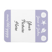 Summer Seashells in Lavender Rett-the-Date Magnet (Horizontal)