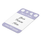 Summer Seashells in Lavender Rett-the-Date Magnet (Linke Seite)