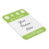 Summer Seashells in Peridot Rett-the-Date Magnet (Rechte Seite)