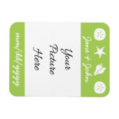 Summer Seashells in Peridot Rett-the-Date Magnet (Horizontal)