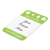 Summer Seashells in Peridot Rett-the-Date Magnet (Linke Seite)