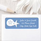 Summer Seashells in Periwinkle Address Label (Insitu)