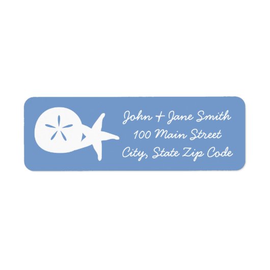 Summer Seashells in Periwinkle Address Label (Vorne)