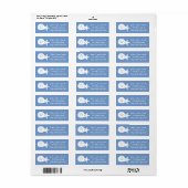 Summer Seashells in Periwinkle Address Label (Vorne)