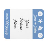 Summer Seashells in Periwinkle Erinnerung Magnet (Horizontal)