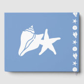 Summer Seashells in Periwinkle Gästebuch (Rückseite)