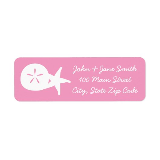 Summer Seashells in Petal Pink Address Label (Vorne)
