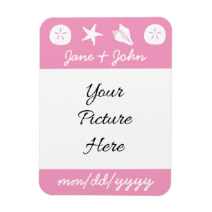 Summer Seashells in Petal Pink Erinnerung Magnet