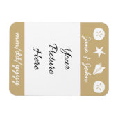 Summer Seashells in Sand Rett-the-Date Magnet (Horizontal)