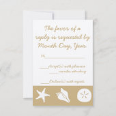 Summer Seashells in Sand RSVP Card Karte (Rückseite)