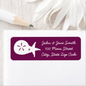 Summer Seashells in Wine Return Address Label (Insitu)