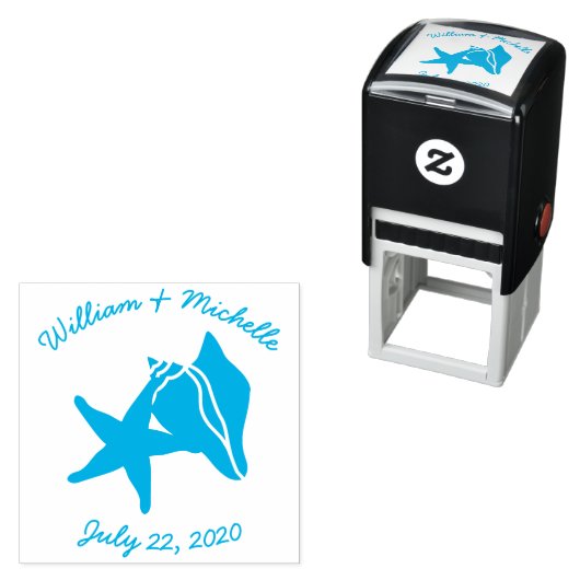Summer Seashells Self-Inking Accent Briefmarke Permastempel (Beispiel)