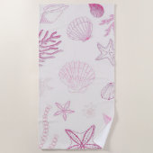 Summer Seashells Strandtuch (Vorderseite)