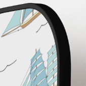 Summer Seatime Cute yachts with sail Pickleball Schläger (Linke Seite)