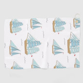 Summer Seatime Niedliche Yachten mit Segel Golfhandtuch (Horizontal)