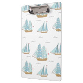 Summer Seatime Niedliche Yachten mit Segel Klemmbrett (Links)