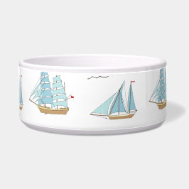 Summer Seatime Niedliche Yachten mit Segel Napf