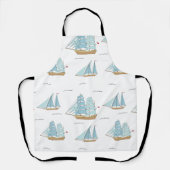 Summer Seatime Niedliche Yachten mit Segel Schürze (Vorderseite)