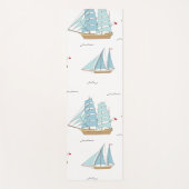 Summer Seatime Niedliche Yachten mit Segel Yogamatte (Vorderseite)